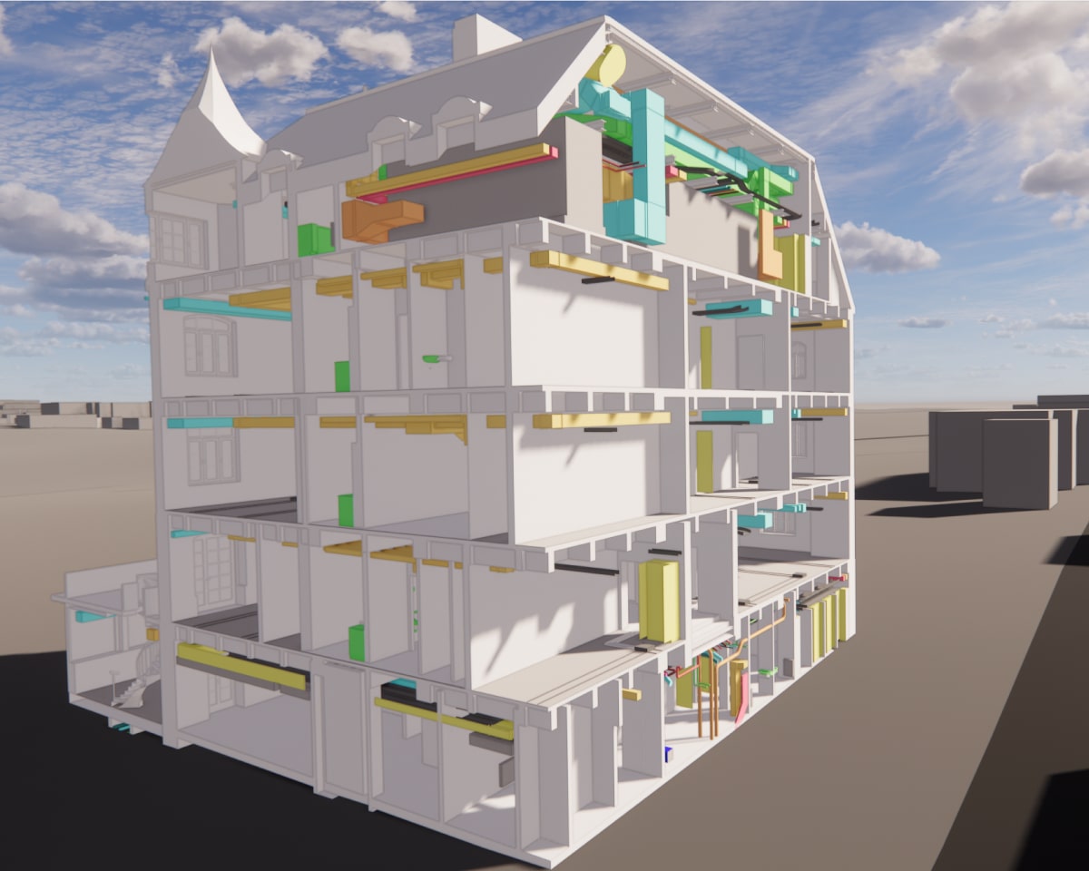 3D Model eines Gebäudes